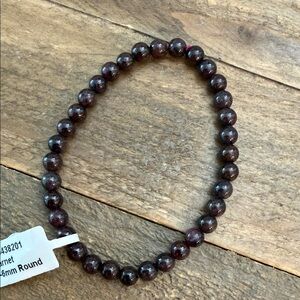Garnet 6mm crystal Beaded Bracelet
